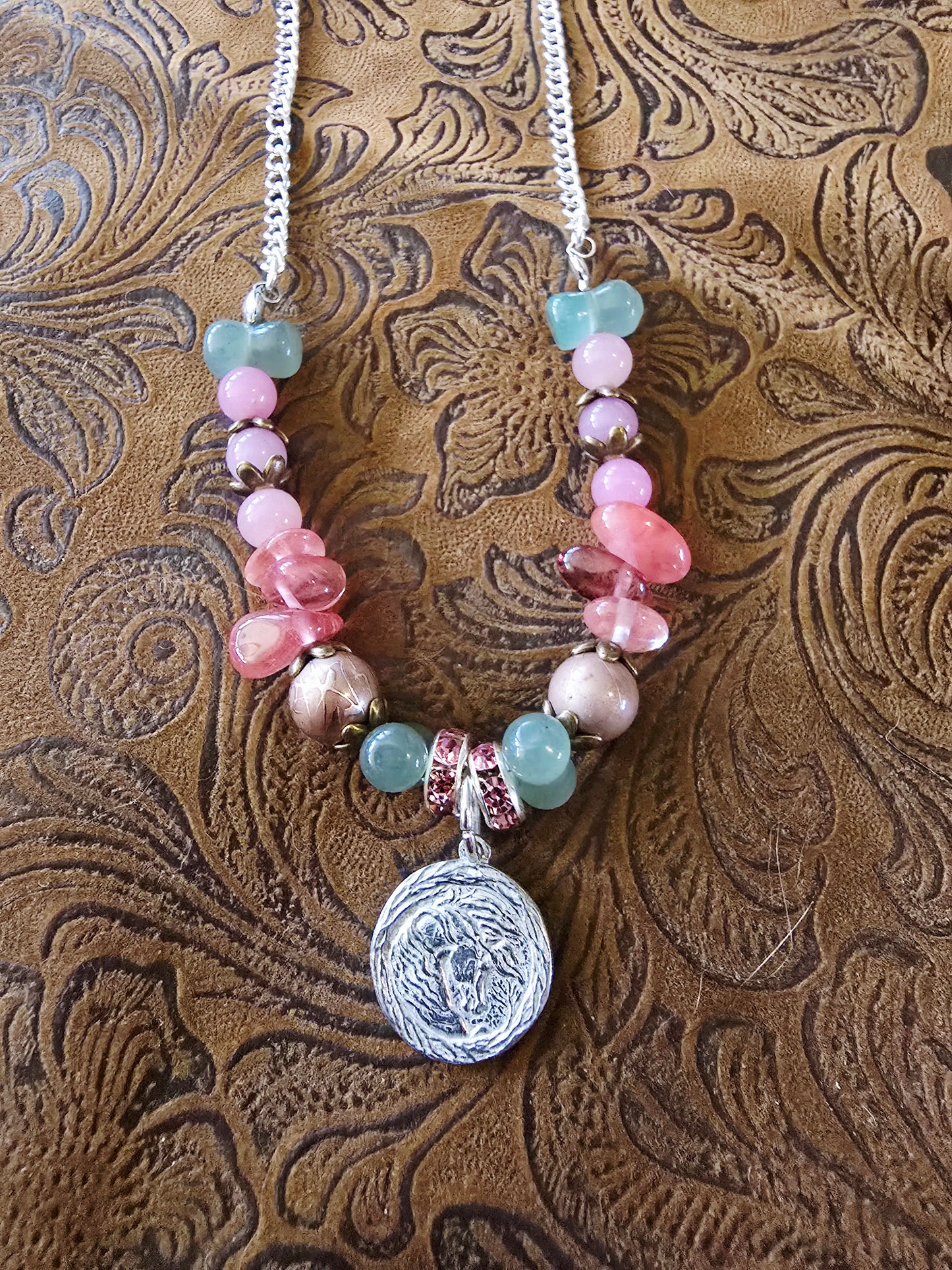Cherry Blossom Celebration — Horse Necklace