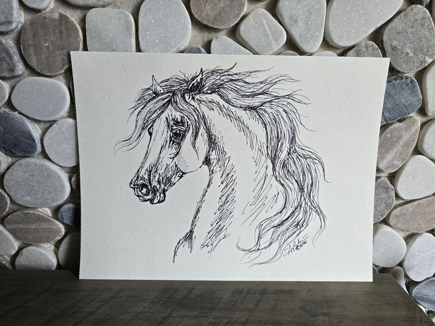 Horse Original Pen & Ink Drawing