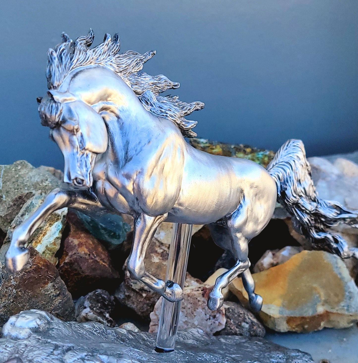 Shahdeen – White Bronze | One of a Kind Model Horse Sculpture