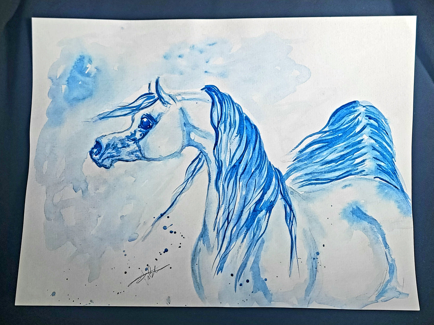 Azure Spirit — Original Watercolor Painting