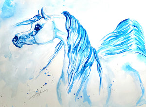 Azure Spirit — Original Watercolor Painting