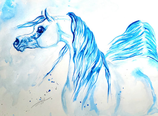Azure Spirit — Original Watercolor Painting