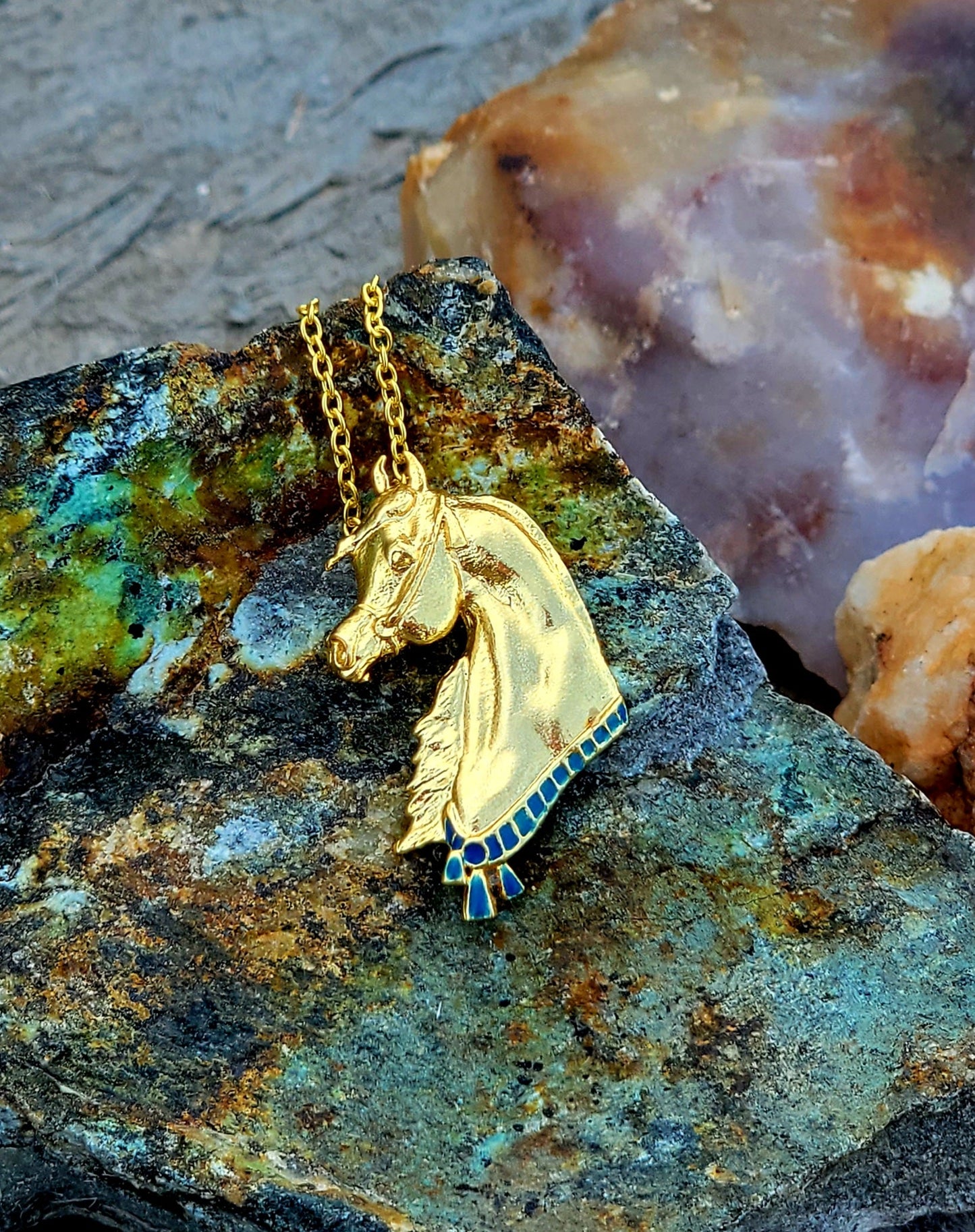 18K Gold Plated Arabian Horse Necklace