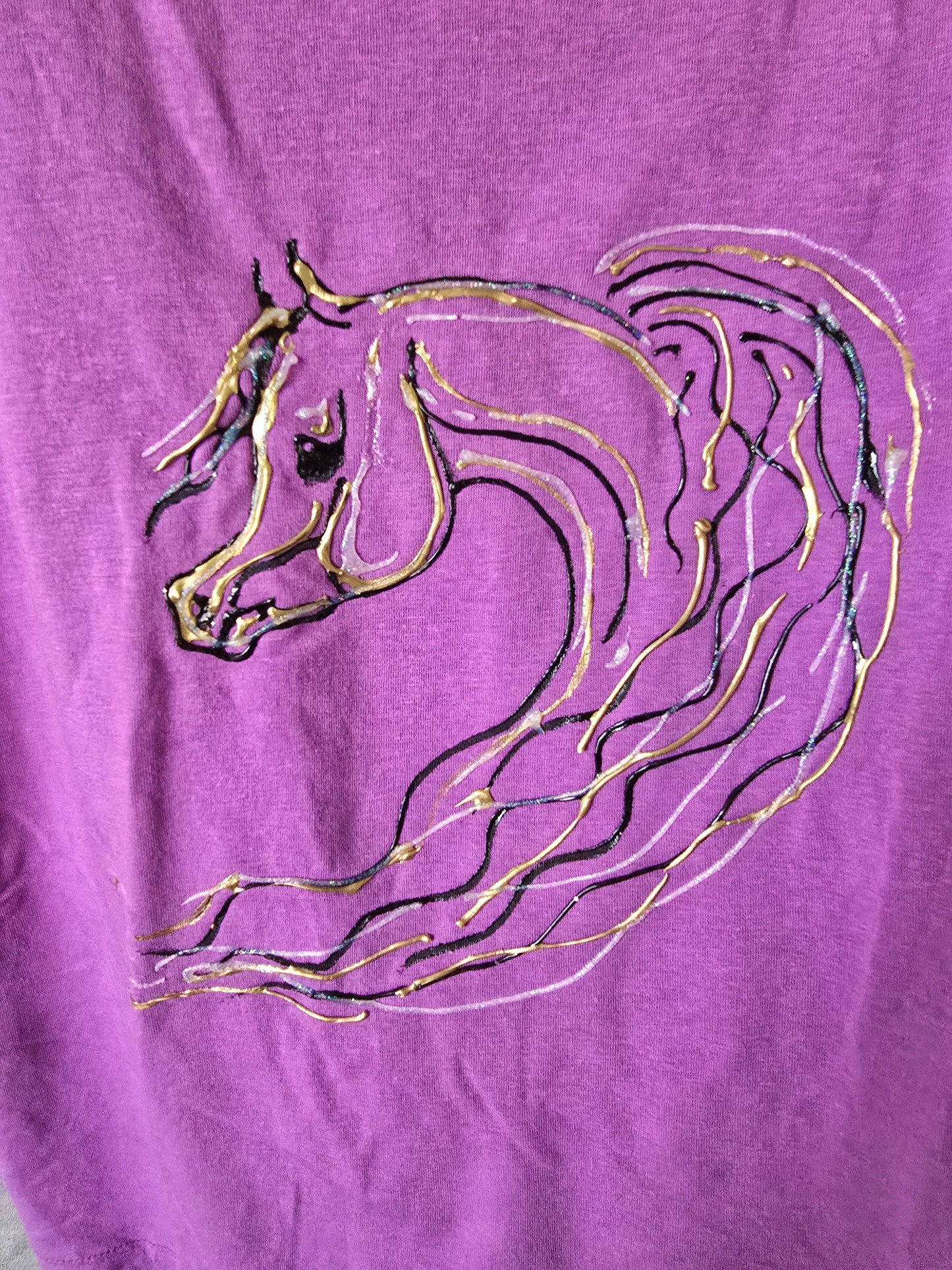 Hand-Painted Arabian Horse Cami — Original Wearable Art