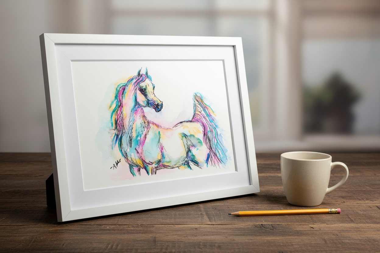 Prism Soul — Original Watercolor & Ink Painting