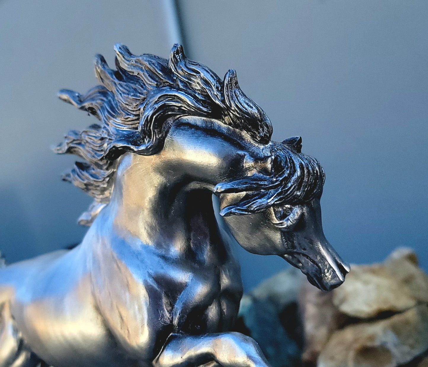 Shahdeen – White Bronze | One of a Kind Model Horse Sculpture