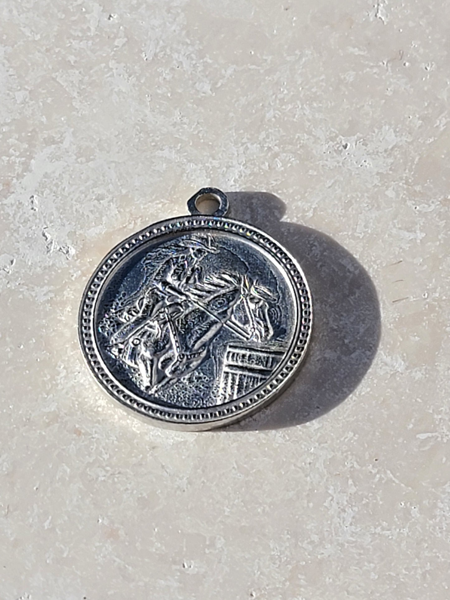 Pewter Barrel Racing Pendant