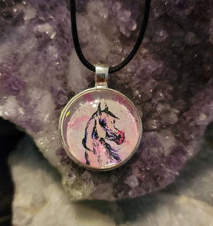 Arabian Horse Art Print Pendant Necklace