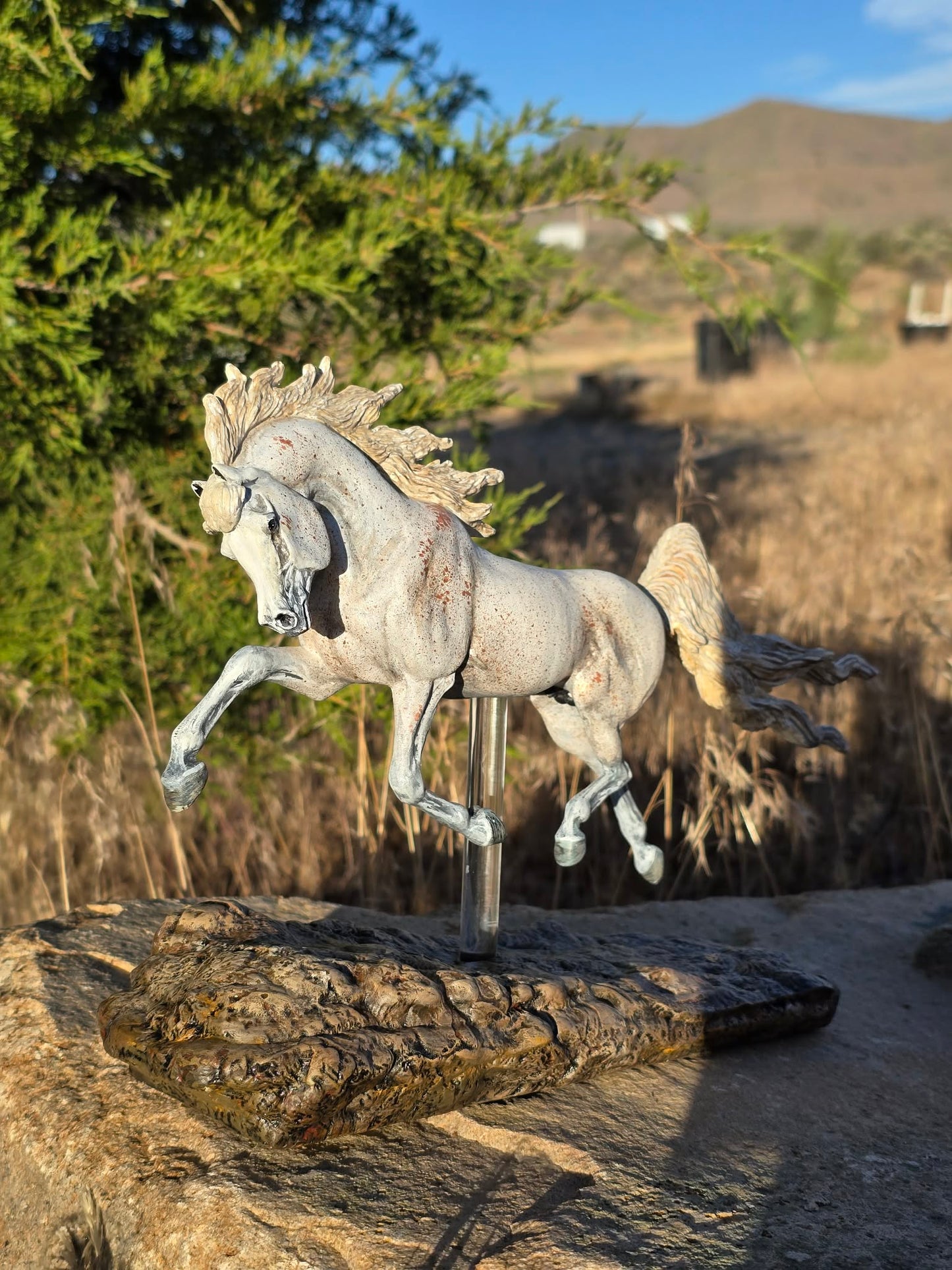 Shahdeen – Flea Bitten Grey | One of a Kind Hand Painted Model Horse