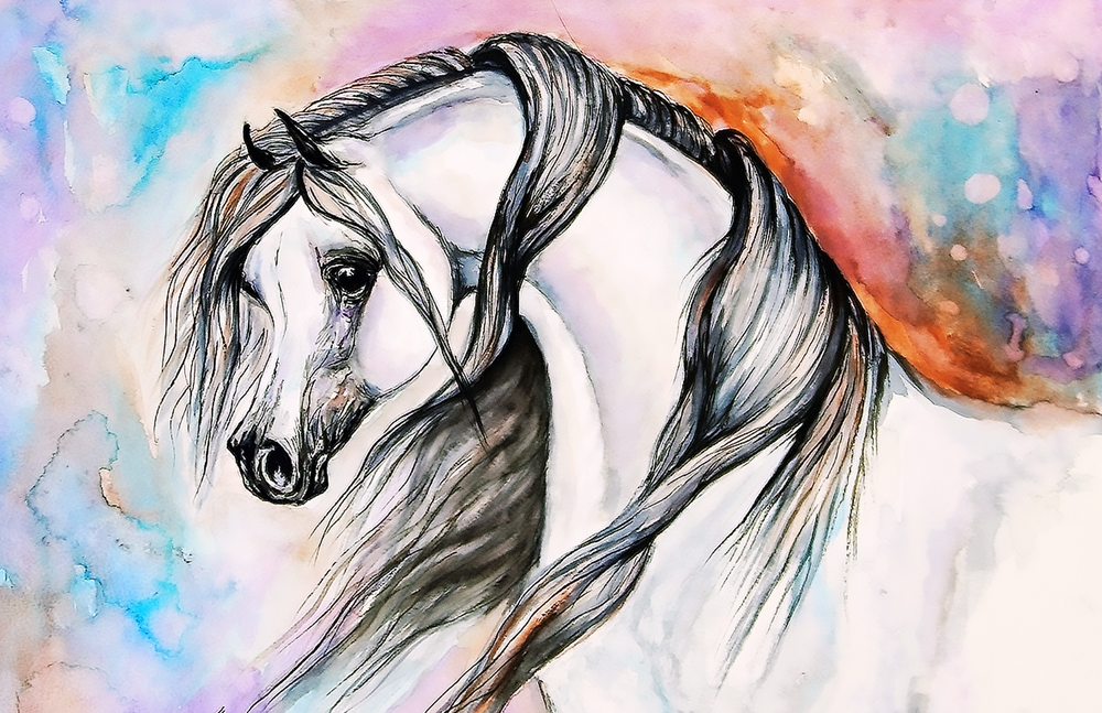 Celestial – 11x17" Open Edition Print Arabian Horse Art